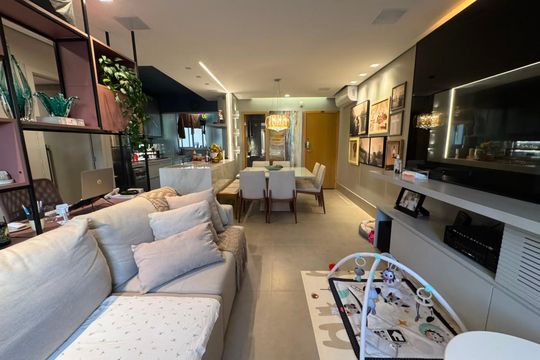 sala de apartamento à venda com 2 quartos, 83m² em Buritis, Belo Horizonte