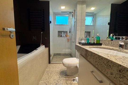 banheiro 1 de apartamento à venda com 2 quartos, 83m² em Buritis, Belo Horizonte