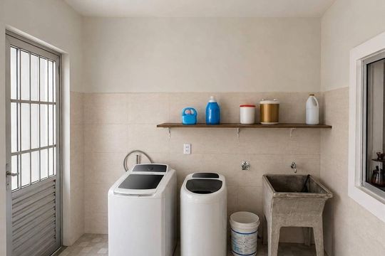 Área de serviço de casa à venda com 3 quartos, 149m² em Parque Residencial Jundiaí, Jundiaí