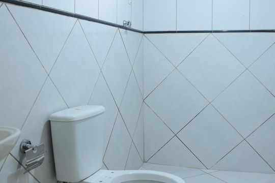 Banheiro da suíte de casa para alugar com 1 quarto, 56m² em Vila Vista Alegre, Cachoeirinha
