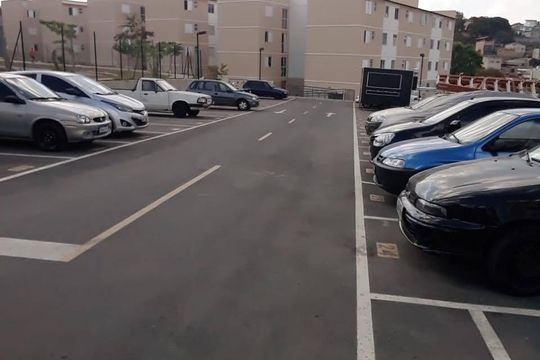 Área externa de apartamento para alugar com 2 quartos, 48m² em Nacional, Contagem