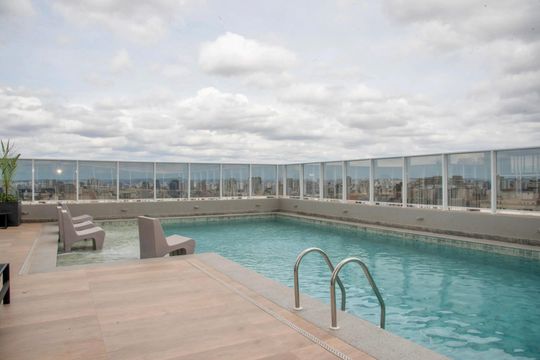 Piscina  de kitnet/studio à venda com 1 quarto, 29m² em Vila Clementino, São Paulo