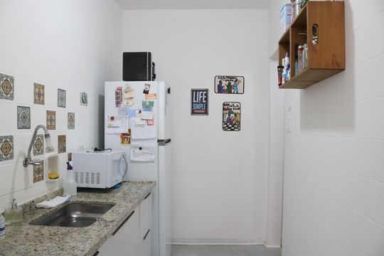Cozinha de apartamento para alugar com 1 quarto, 82m² em Santa Cecilia, São Paulo