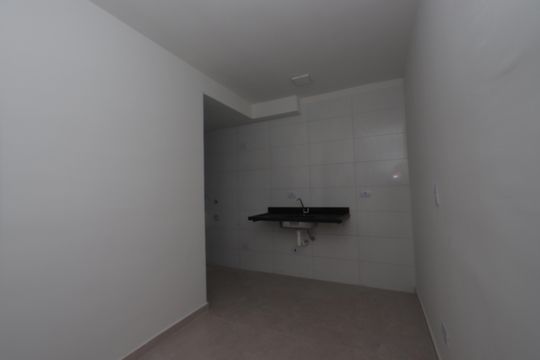 Sala e Cozinha de apartamento à venda com 1 quarto, 25m² em Quinta da Paineira, São Paulo