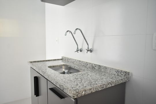 Cozinha de apartamento para alugar com 1 quarto, 36m² em Vila Clementino, São Paulo