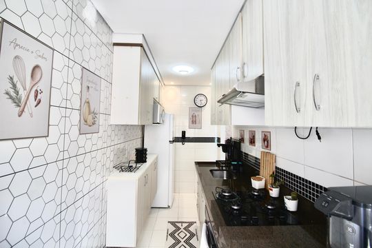 Cozinha de apartamento para alugar com 2 quartos, 50m² em Jardim Sao Miguel, Ferraz de Vasconcelos