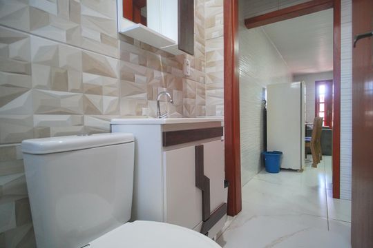 Banheiro de apartamento para alugar com 1 quarto, 54m² em Feitoria, São Leopoldo