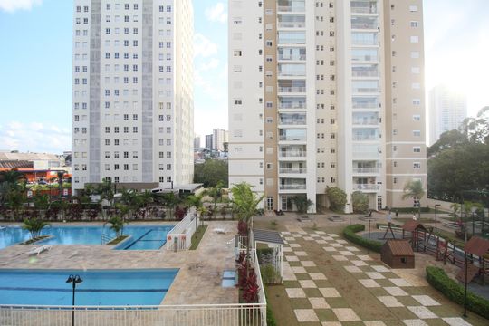 Vista da Varanda de apartamento à venda com 2 quartos, 73m² em Jardim Henriqueta, Taboão da Serra