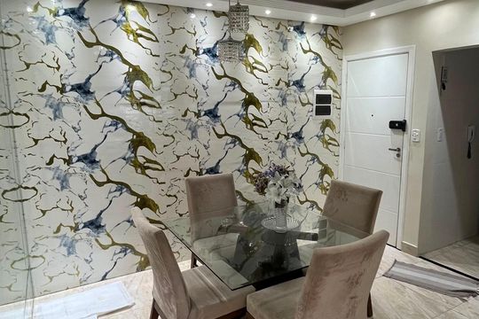 Sala de apartamento para alugar com 2 quartos, 64m² em Jardim Caiahu, Praia Grande