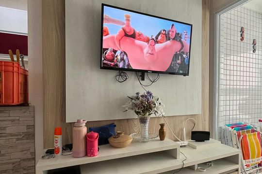 Sala de apartamento para alugar com 2 quartos, 64m² em Jardim Caiahu, Praia Grande