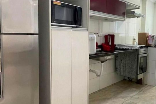 Banheiro de apartamento para alugar com 2 quartos, 64m² em Jardim Caiahu, Praia Grande