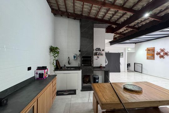 Área - Churrasqueira de casa à venda com 3 quartos, 203m² em Baeta Neves, São Bernardo do Campo