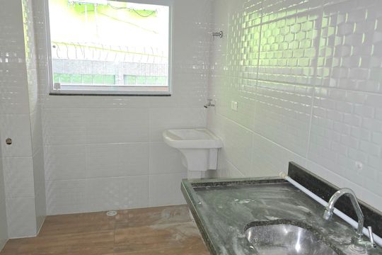 Cozinha de apartamento para alugar com 1 quarto, 35m² em Vila Antonina, São Paulo