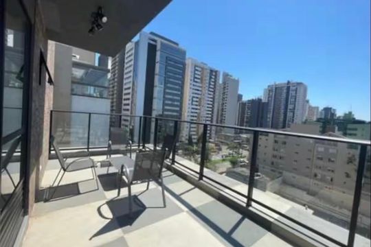 Área comum - Churrasqueira de kitnet/studio para alugar com 1 quarto, 19m² em Água Verde, Curitiba