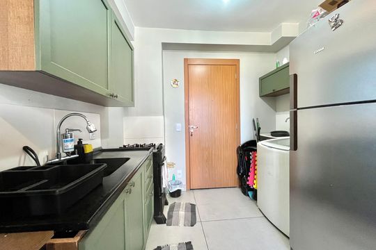 Cozinha de apartamento à venda com 1 quarto, 24m² em Jabaquara, São Paulo