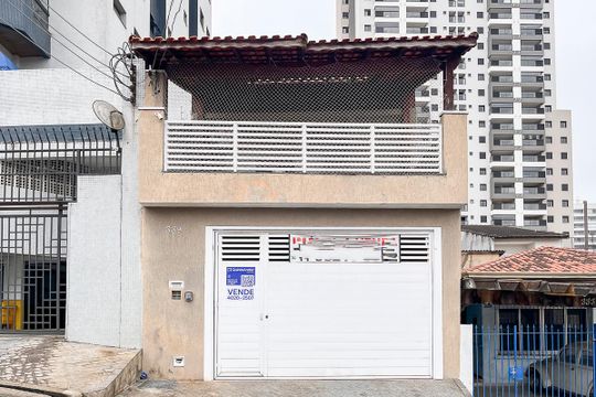 Fachada + plaquinha de casa à venda com 3 quartos, 127m² em Vila Caminho do Mar, São Bernardo do Campo