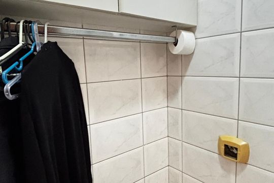 Área de Serviço - Banheiro de apartamento à venda com 3 quartos, 115m² em Campestre, Santo André