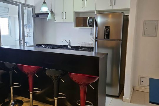 Cozinha de kitnet/studio para alugar com 1 quarto, 37m² em Jardim Ibitirama, São Paulo