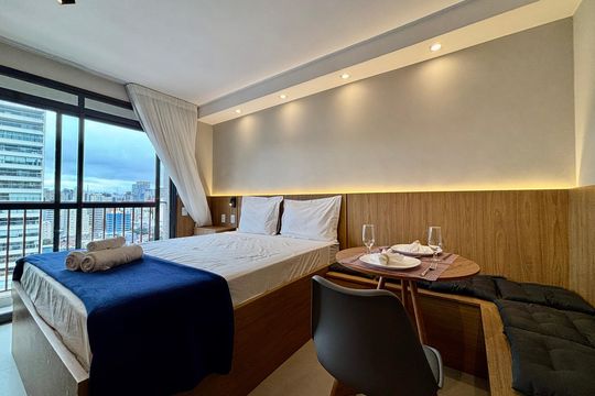 Studio de kitnet/studio para alugar com 1 quarto, 25m² em Pinheiros, São Paulo