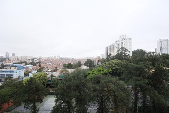 Varanda da SalaVista de apartamento para alugar com 1 quarto, 28m² em Morumbi, São Paulo
