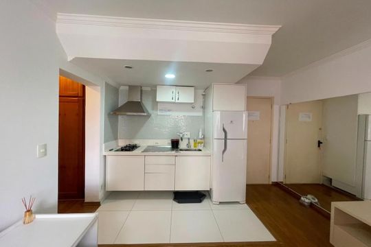Cozinha de apartamento para alugar com 1 quarto, 42m² em Jardim Paulista, São Paulo