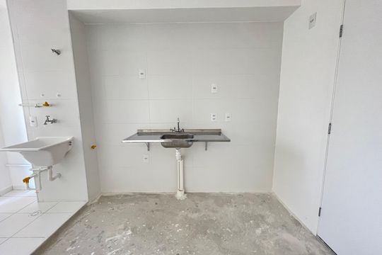Cozinha  de apartamento à venda com 2 quartos, 38m² em Jaguaré, São Paulo