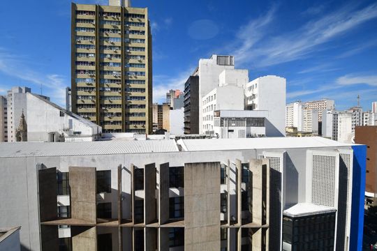 Quarto - Vista de kitnet/studio para alugar com 1 quarto, 38m² em Centro, Campinas