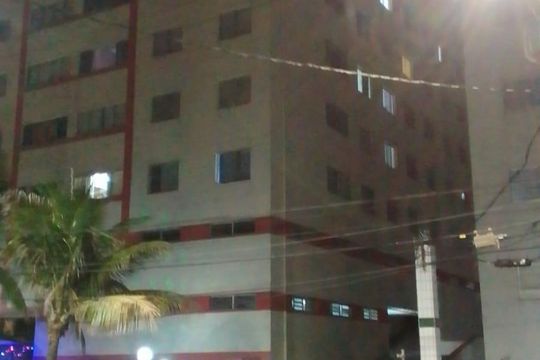 Fachada de apartamento para alugar com 1 quarto, 37m² em Vila Caiçara, Praia Grande