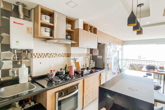 Cozinha  de apartamento para alugar com 2 quartos, 58m² em Parque Boturussu, São Paulo