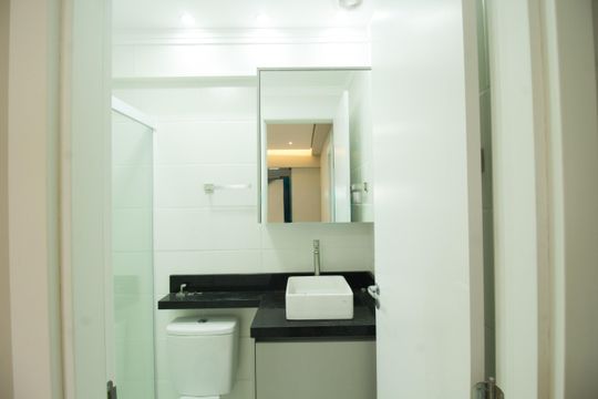 Banheiro 1 de apartamento para alugar com 2 quartos, 44m² em Vila Albertina, São Paulo