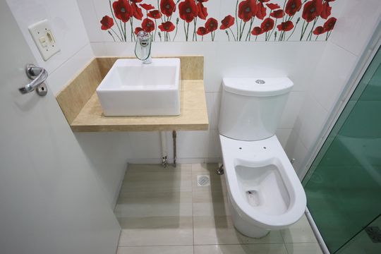Banheiro da Suíte 1 de apartamento à venda com 3 quartos, 72m² em Cidade São Francisco, São Paulo