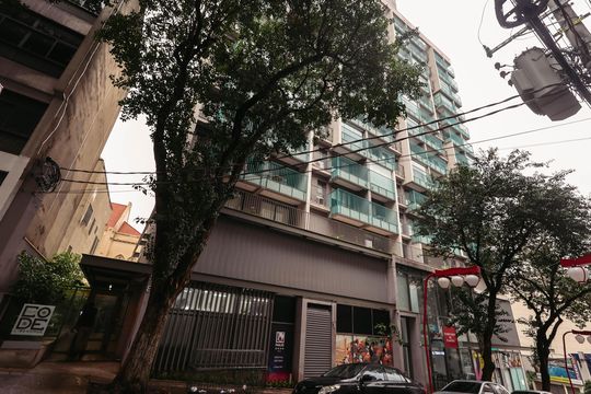 Fachada do bloco de kitnet/studio para alugar com 1 quarto, 25m² em Liberdade, São Paulo