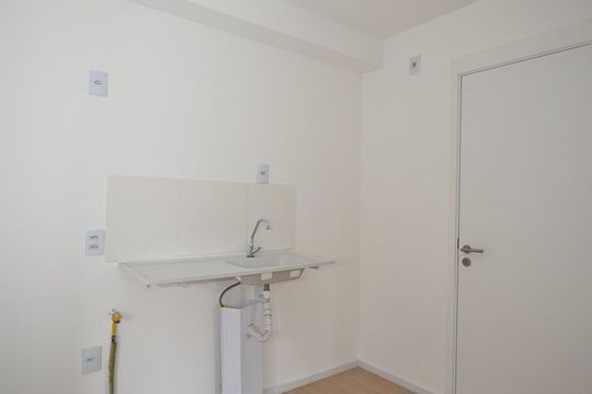 Cozinha de apartamento para alugar com 1 quarto, 36m² em Vila Andrade, São Paulo