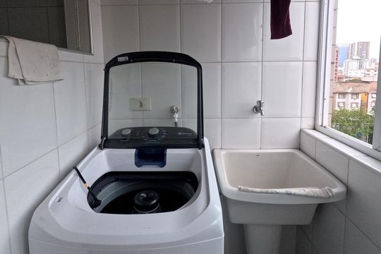 Área de Serviço de apartamento para alugar com 1 quarto, 54m² em Aparecida, Santos