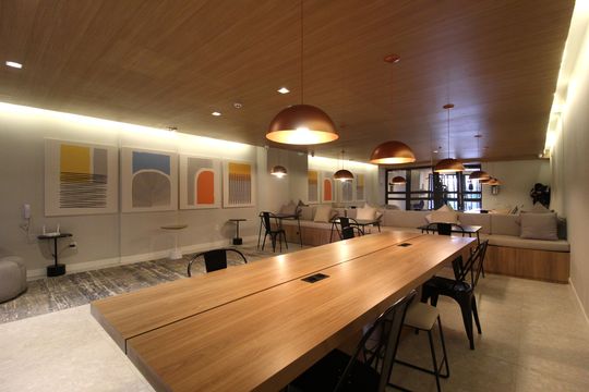 Área Comum - Coworking de kitnet/studio à venda com 1 quarto, 26m² em Vila Olímpia, São Paulo