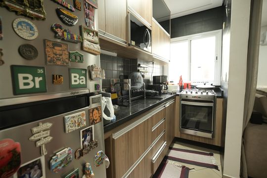 Cozinha de apartamento para alugar com 3 quartos, 120m² em Vila Valparaíso, Santo André