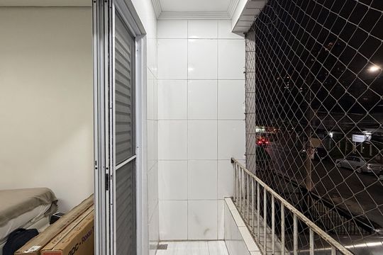 Varanda do Quarto 1 de apartamento para alugar com 2 quartos, 62m² em Embaré, Santos