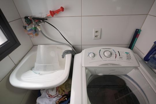 Área de Serviço de apartamento à venda com 2 quartos, 48m² em Vila Aquilino, Santo André