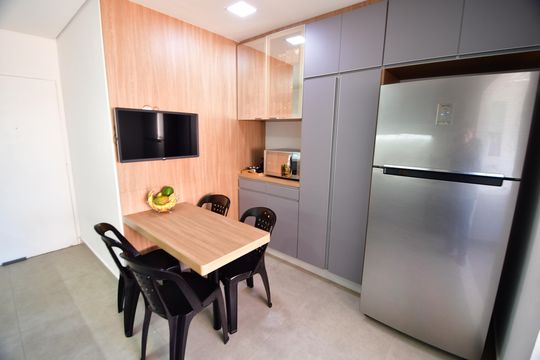 Cozinha de apartamento para alugar com 3 quartos, 108m² em Chácara da Barra, Campinas