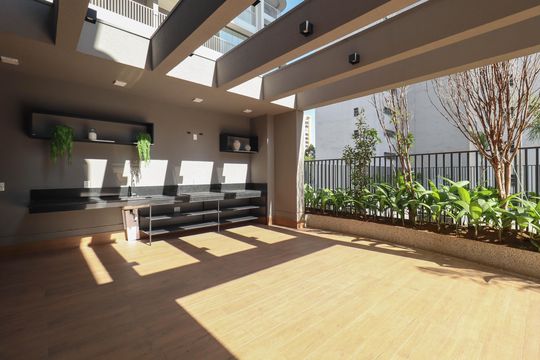 Área comum de kitnet/studio para alugar com 1 quarto, 28m² em Pinheiros, São Paulo