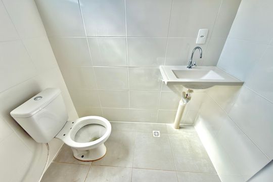 Banheiro Social de apartamento para alugar com 2 quartos, 50m² em Tres Barras, Contagem