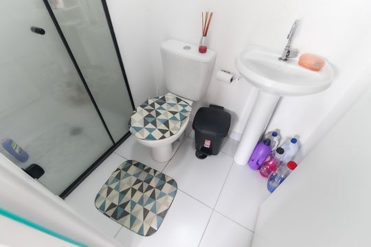 Banheiro de apartamento à venda com 2 quartos, 32m² em Colônia (zona Leste), São Paulo