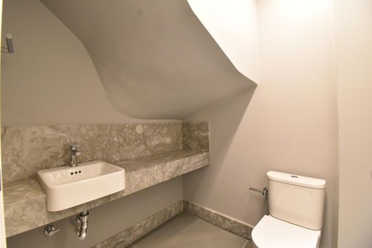 Lavabo de Serviço de casa de condomínio à venda com 3 quartos, 266m² em Ahú, Curitiba