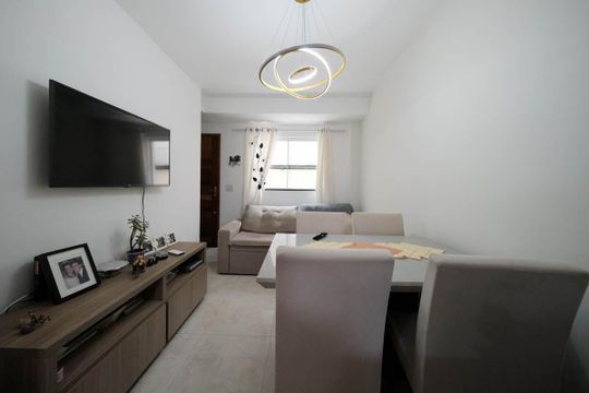 Sala/Cozinha de casa de condomínio à venda com 2 quartos, 65m² em Vila Ré, São Paulo