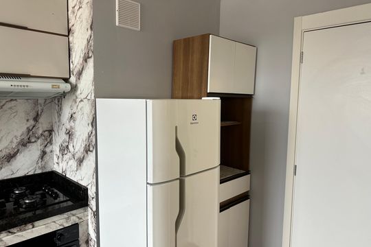 Cozinha de apartamento para alugar com 1 quarto, 24m² em Santo Amaro, São Paulo