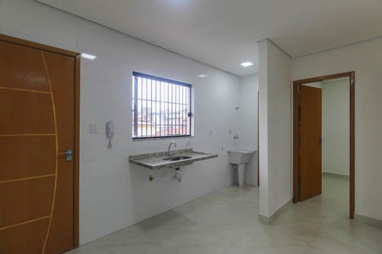 Sala/Cozinha de apartamento à venda com 2 quartos, 48m² em Vila Ema, São Paulo