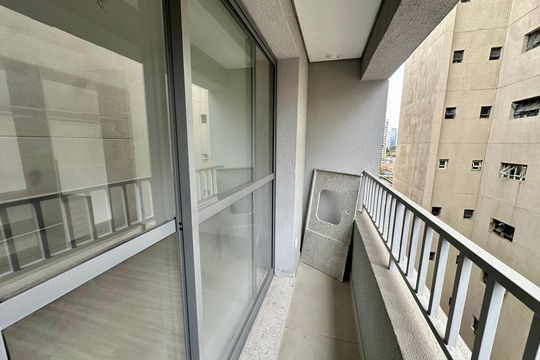 Varanda de apartamento à venda com 1 quarto, 28m² em Brooklin, São Paulo