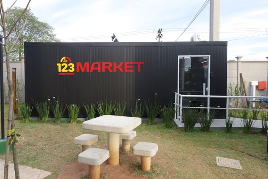 Área comum - Mercado de apartamento para alugar com 2 quartos, 50m² em Fazenda Caguaçu, São Paulo