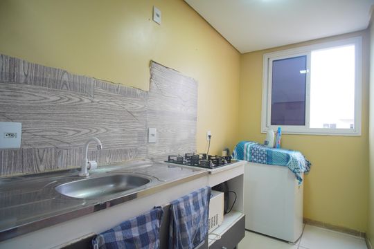 Cozinha de apartamento para alugar com 2 quartos, 47m² em Santo Afonso, Novo Hamburgo