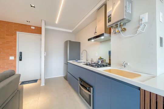 Cozinha de apartamento à venda com 1 quarto, 56m² em Vila Yara, Osasco
